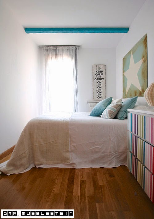 MI RINCÓN DE SUEÑOS: Un dormitorio sencillo en turquesa