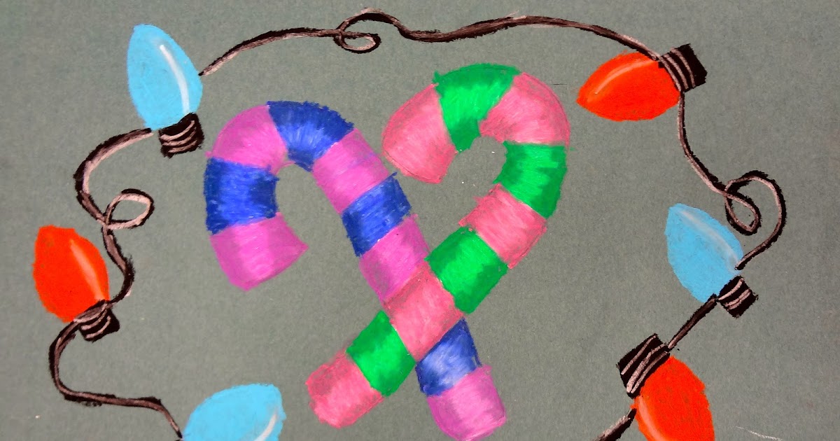 Sharpies, paint, and paper! Oh my! Candy Canes & Christmas Lights