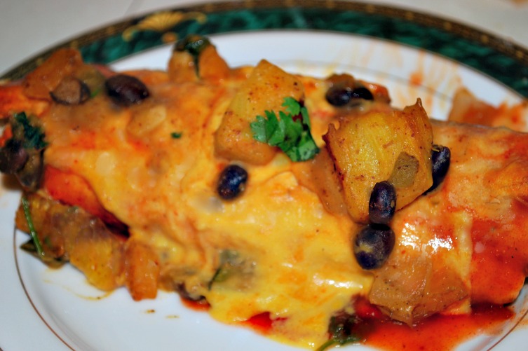 The Peaceful Kitchen Vegan Black Bean and Pineapple Enchilada Recipe