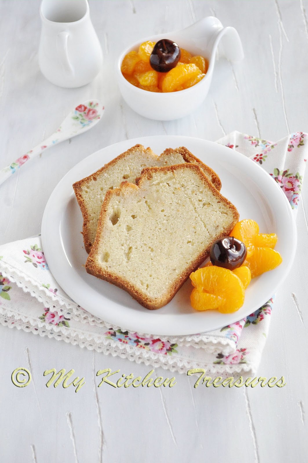 My Kitchen Treasures Rum Drenched Vanilla Cake