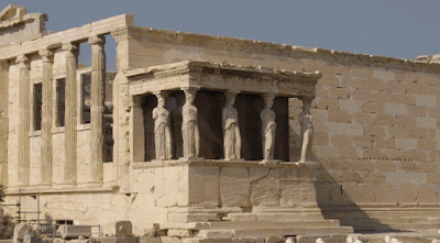 Eretteo tempio greco che sorgeva sull' acropoli di Atene