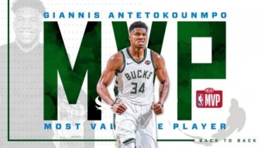 Ο τίτλος του MVP στο NBA ανήκει, για δεύτερη σερί χρονιά, στον Γιάννη Αντετοκούνμπο,