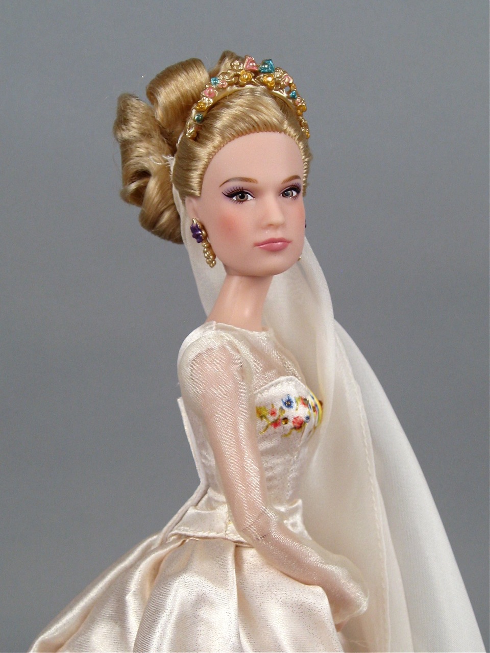 Cinderella ball grown dress tiara crown for American girl 18" Doll dress 2pc