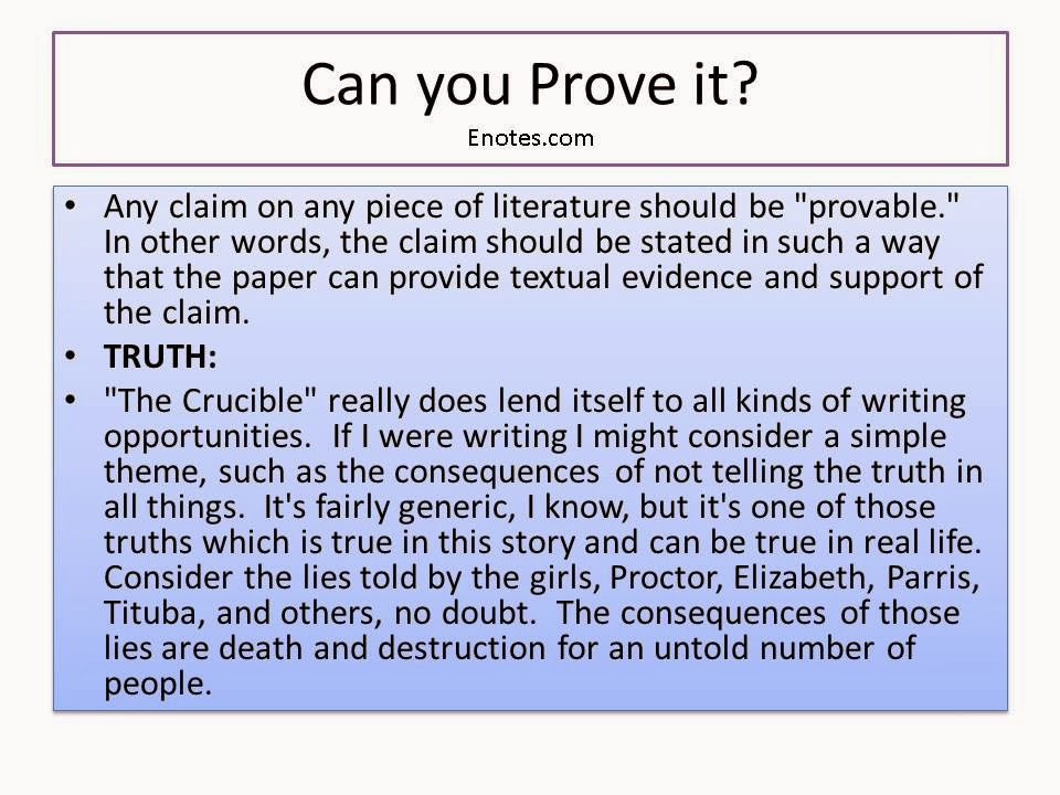 Quinn English How To Write A Claim for the Literary Analysis of "The