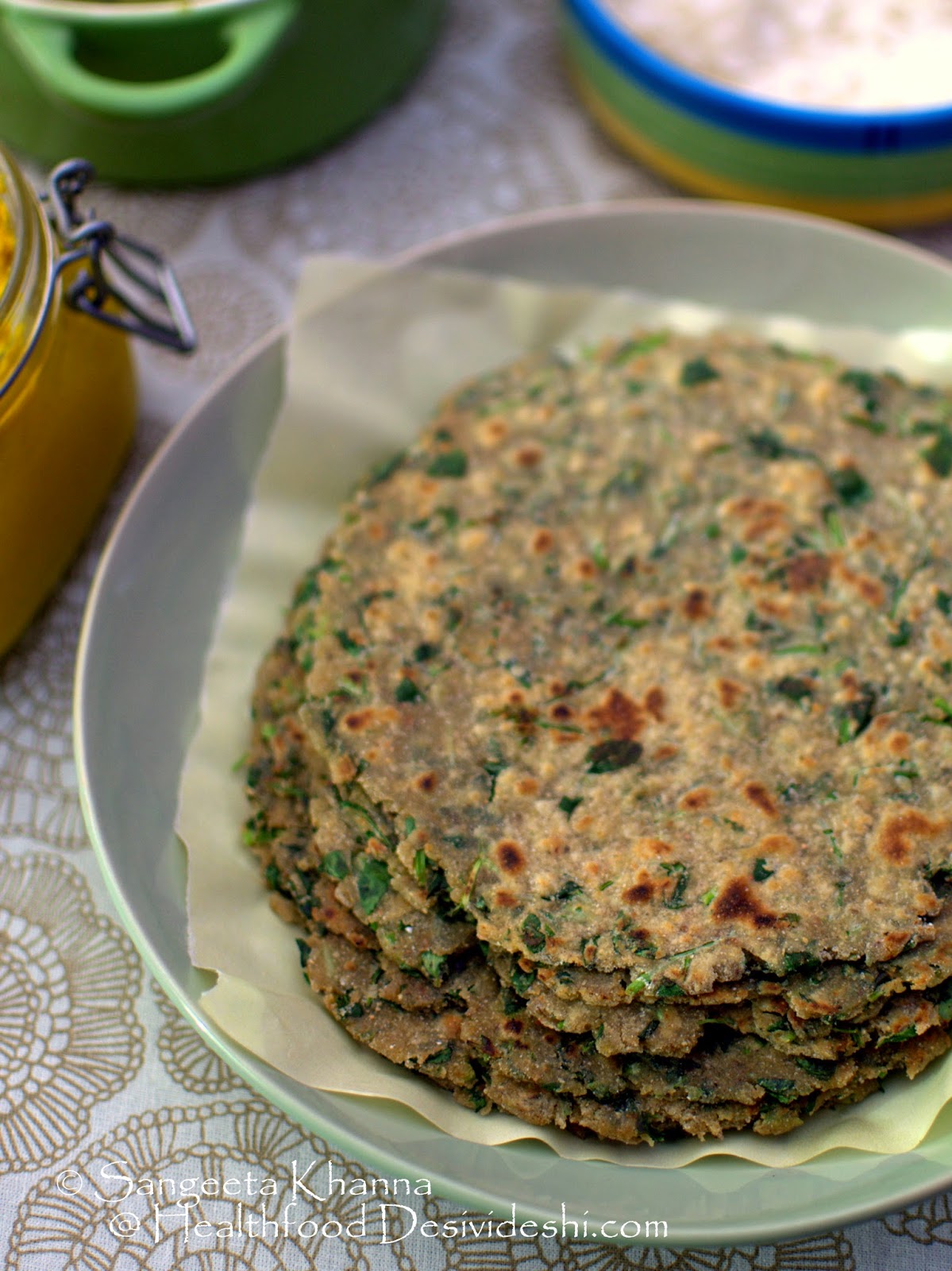 101 alternative flours : jowar methi paratha | flat bread made with sorghum flour and fenugreek leaves | how to cook millet flours