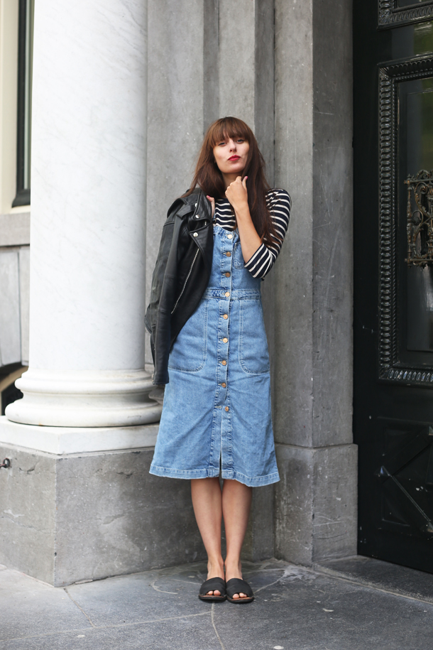 The World Looks Red: Denim dress