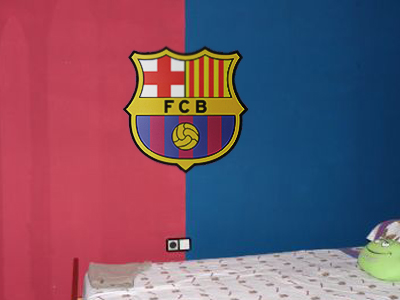 decopared: Escudos pintados de futbol para las habitaciones de los niños decopared: Escudos pintados de futbol para las habitaciones de los niños