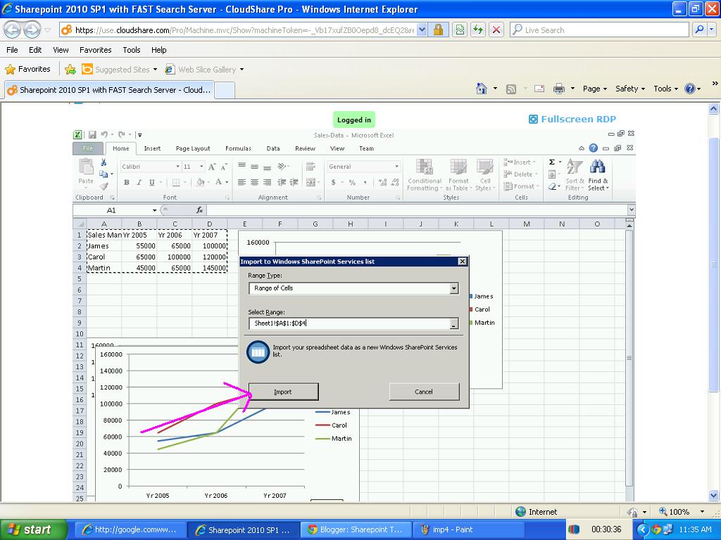 Sharepoint Tutorials,Sharepoint 2010 Tutorials Import SpreadSheet in