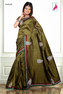 Bhagalpuri Silk butta work sari-sf55 