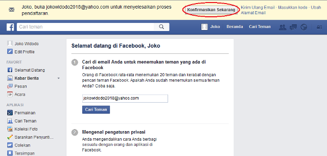 cara membuat facebook