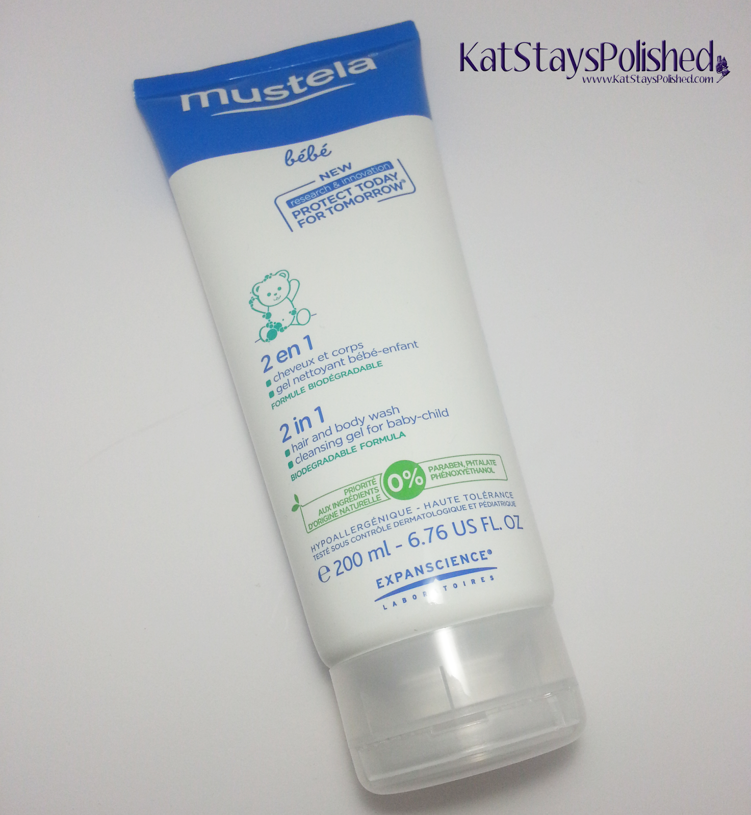Mustela 2-in-1 Hair and Body Wash | Kat Stays Polished