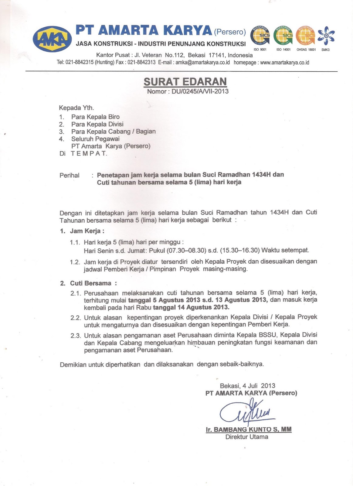 Contoh Surat Dinas Surat Edaran Suratmenyuratnet