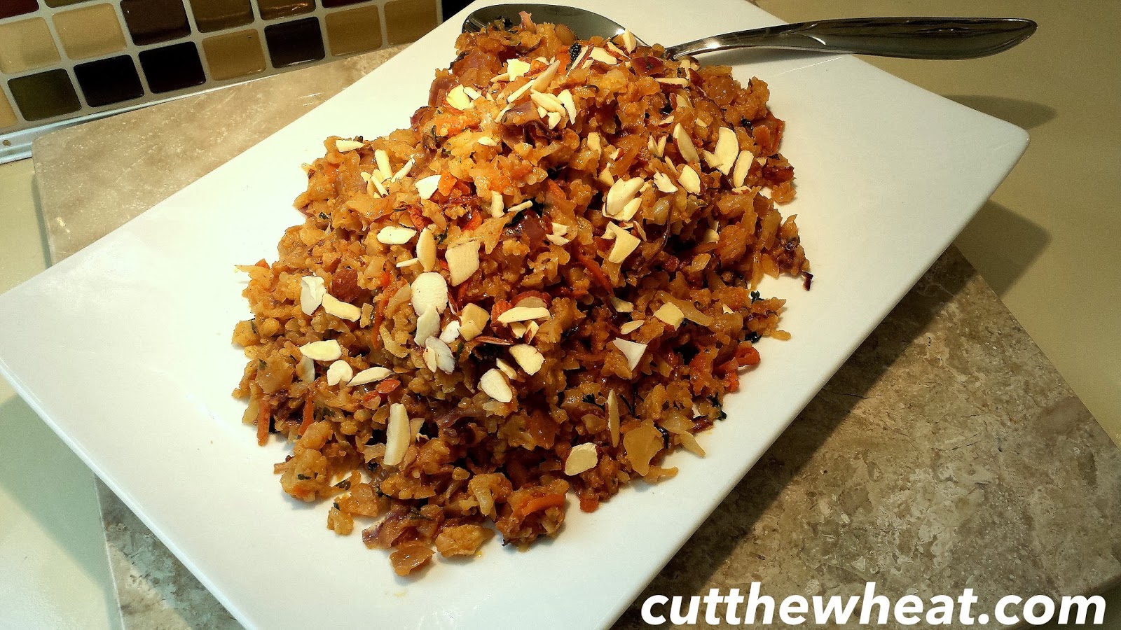 Low Carb Vegetable "Rice" Pilaf Cut The Wheat