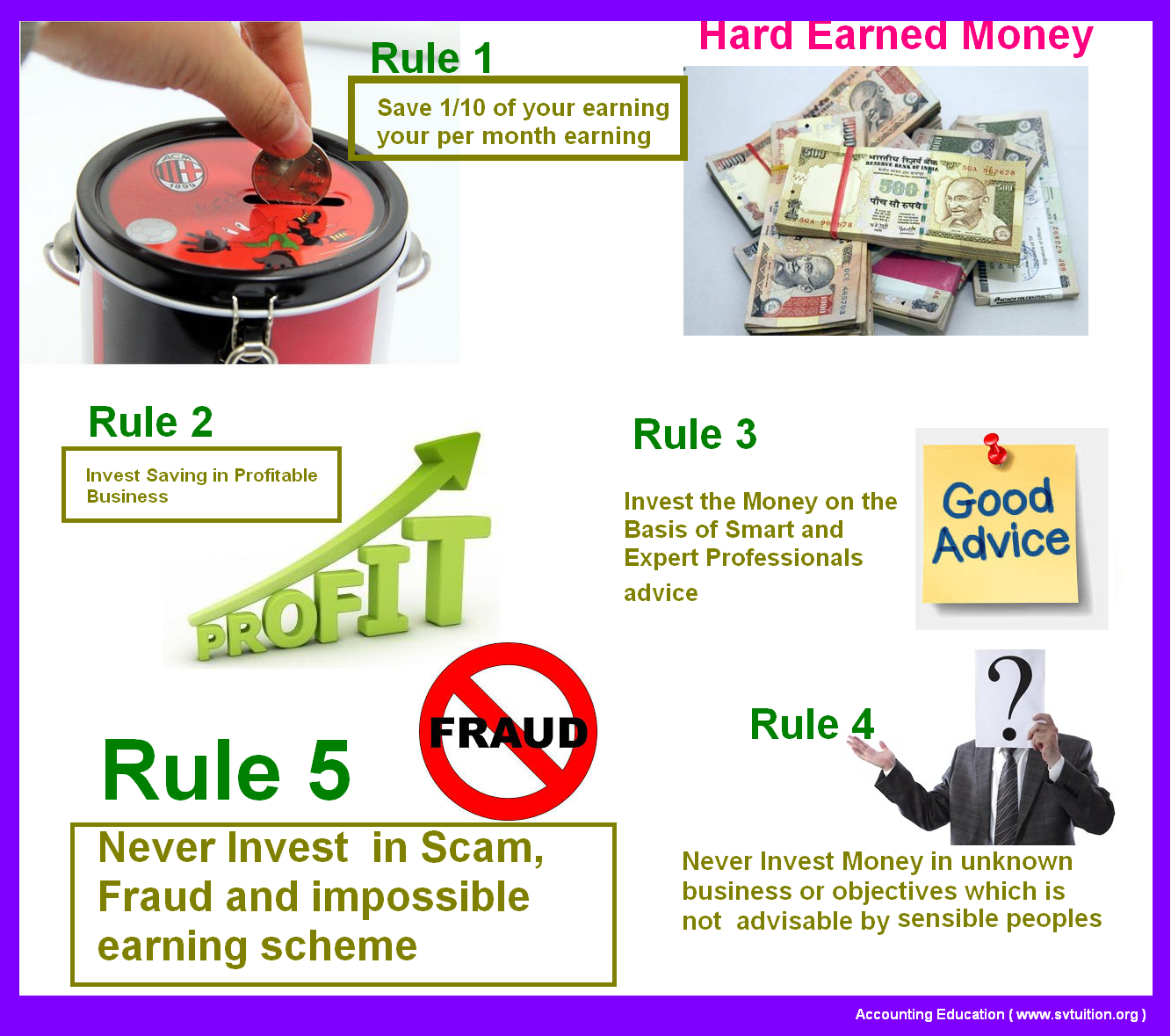 5 Rules of Money Accounting Education