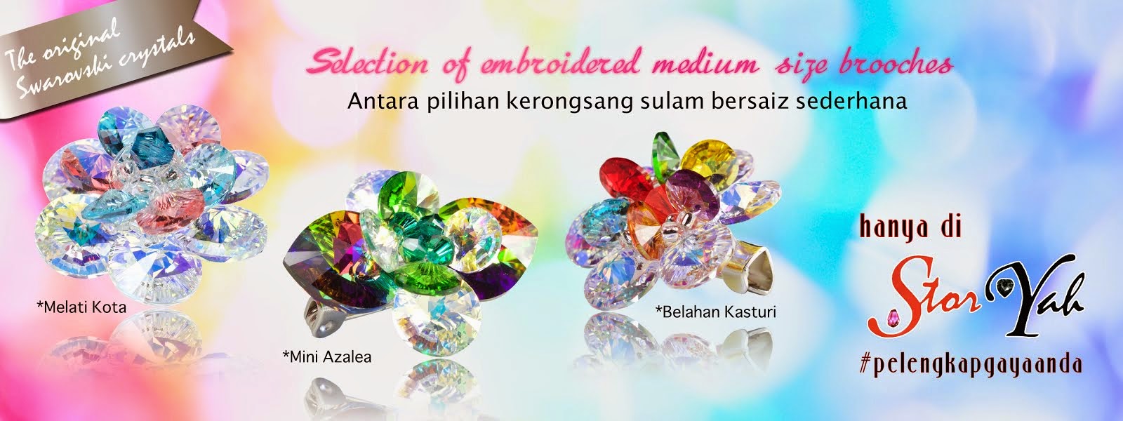 StorYah - Kerongsang dan Aksesori Sulam Swarovski