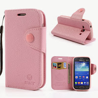 Leather Case Wallet with Stand and Card Slot Samsung Galaxy Ace 3 S7275 S7270 S7272 - Baby Pink Leather Case Wallet with Stand and Card Slot Samsung Galaxy Ace 3 S7275 S7270 S7272 - Baby Pink
