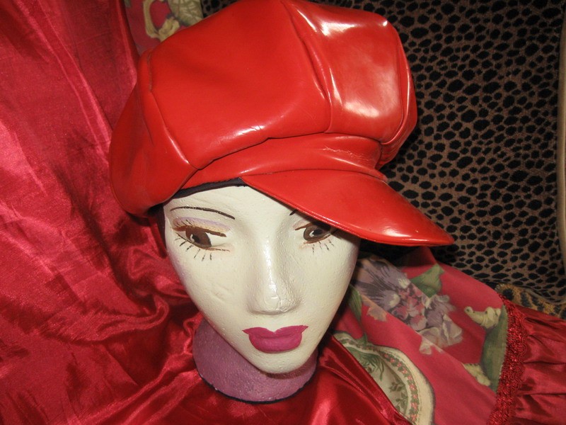 Red Vinyl Hat