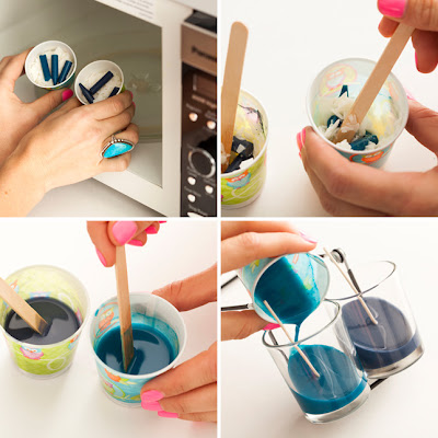 Crea tus propias velas con crayones con diseño color block Crea tus propias velas con crayones con diseño color block