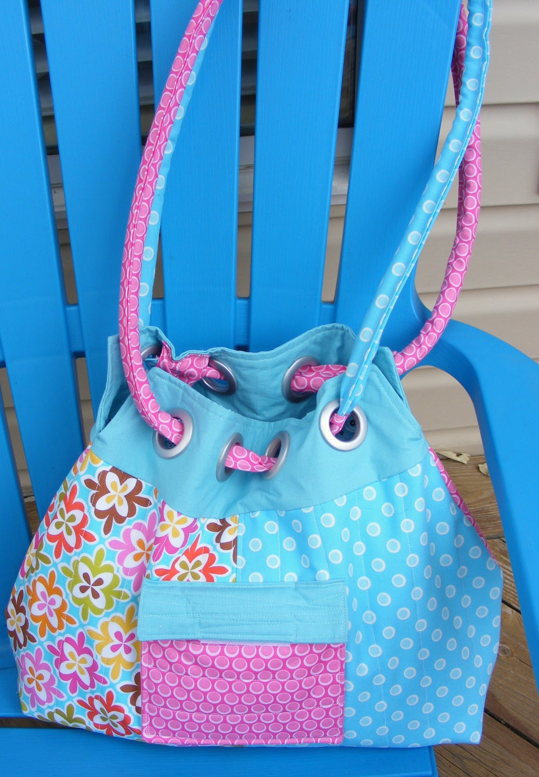 Quilted Cupcake Summery Grommet Bag