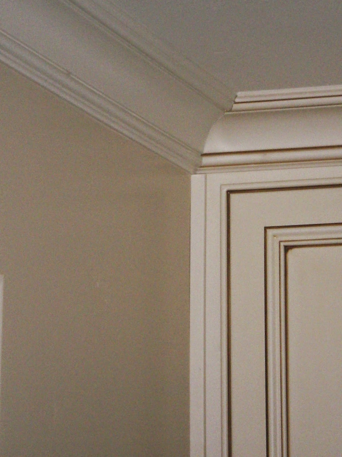 Painting unfinished kitchen cabinets Glazed Cream Cabinets with White Trim