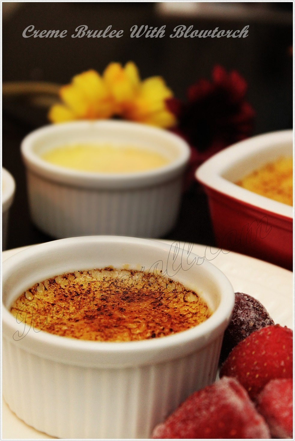 Creme Brulee With Blowtorch Creme Brulee Dessert