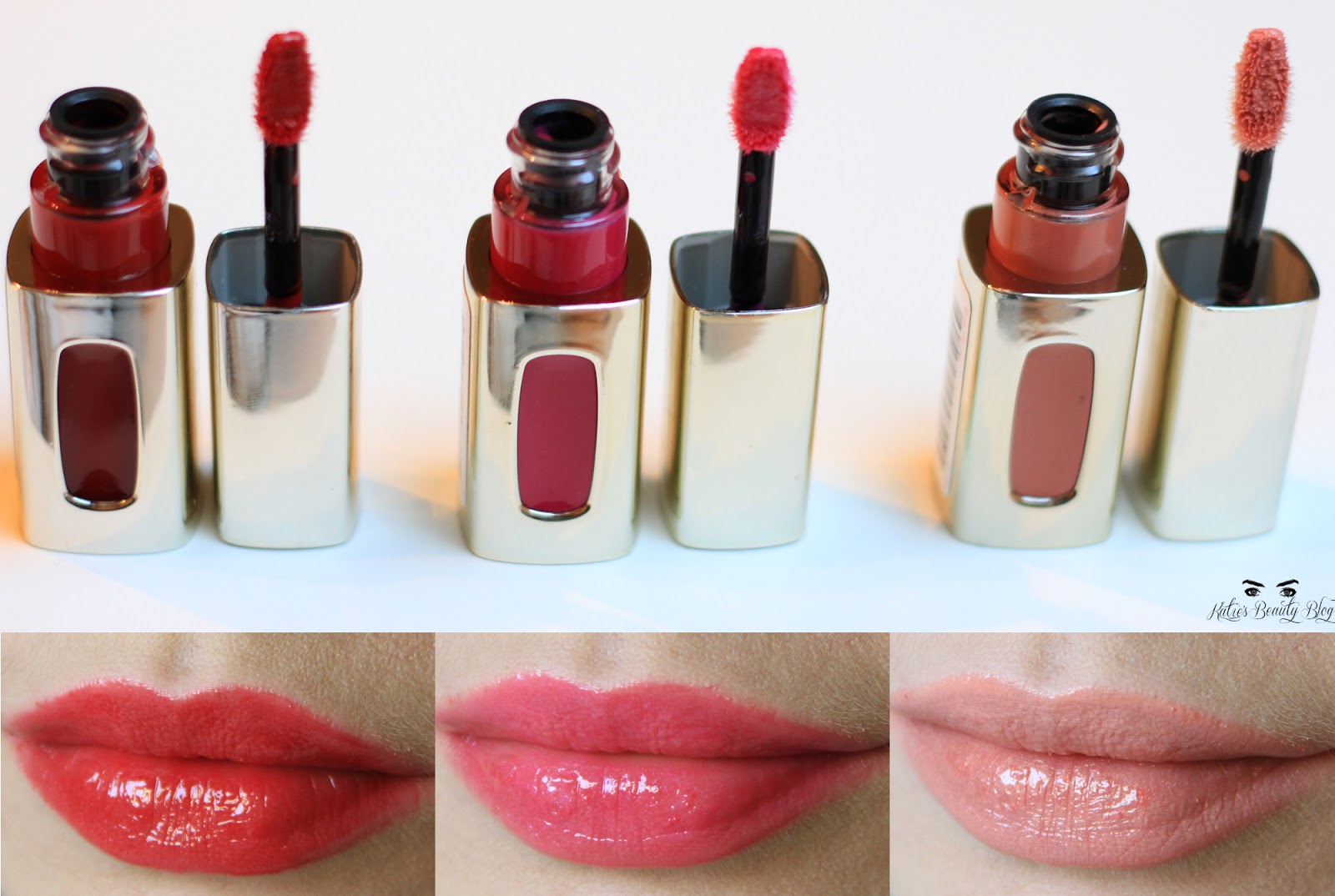 REVIEW & SWATCHES L'Oreal Paris L'Extraordinaire Lip Glosses! Katie