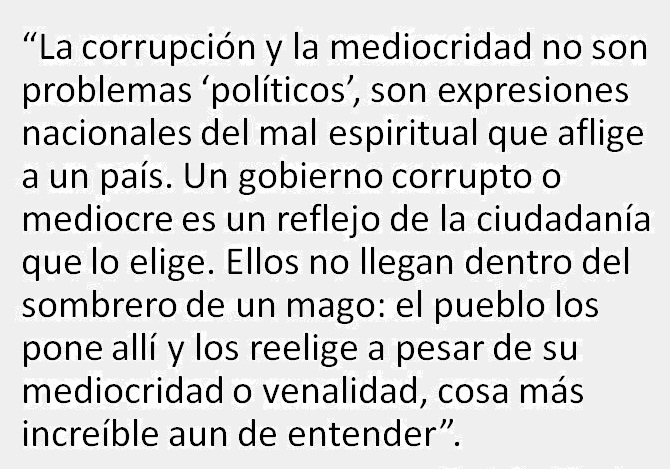 Corrupción y mediocridad