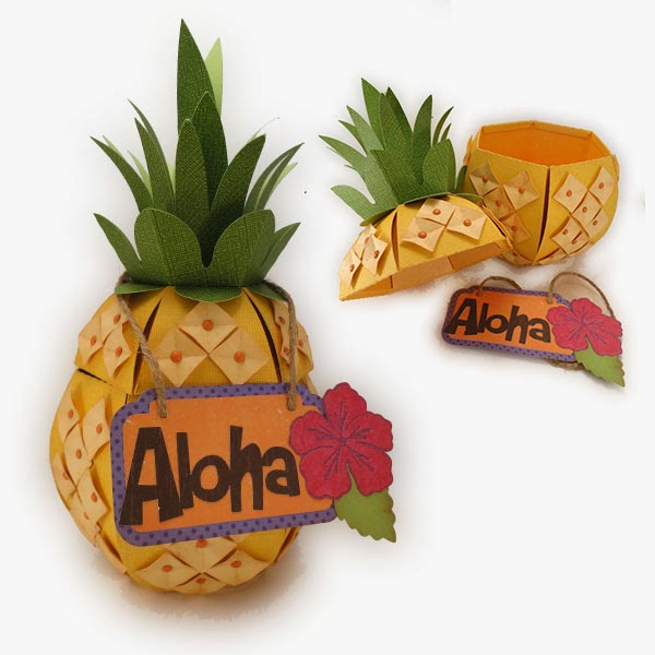 Needles 'n' Knowledge Pineapple "Aloha" 3d Box Construction Tutorial
