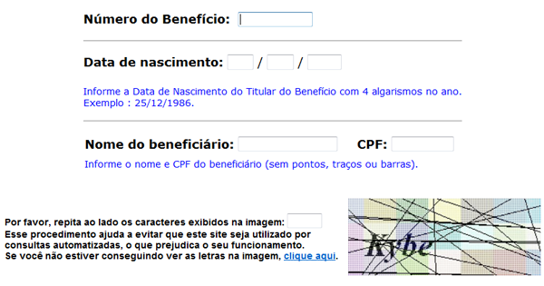Pedido de revisao de beneficio