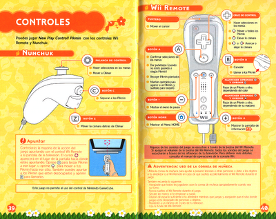 Pikmin Controles Wii