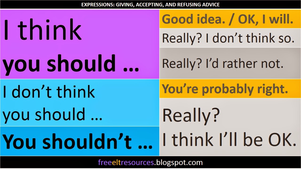 FREE ELT RESOURCES EXPRESSIONS Giving Advice