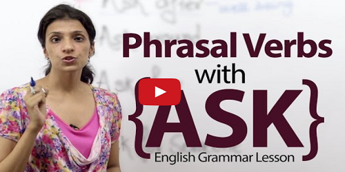 phrasal verb ask exercises Phrasal verbs with ASK