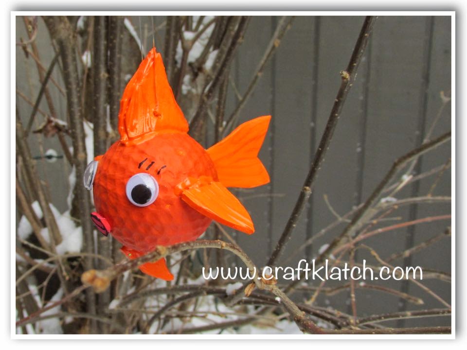 Craft Klatch ® Golf Ball Goldfish Recycling Craft DIY