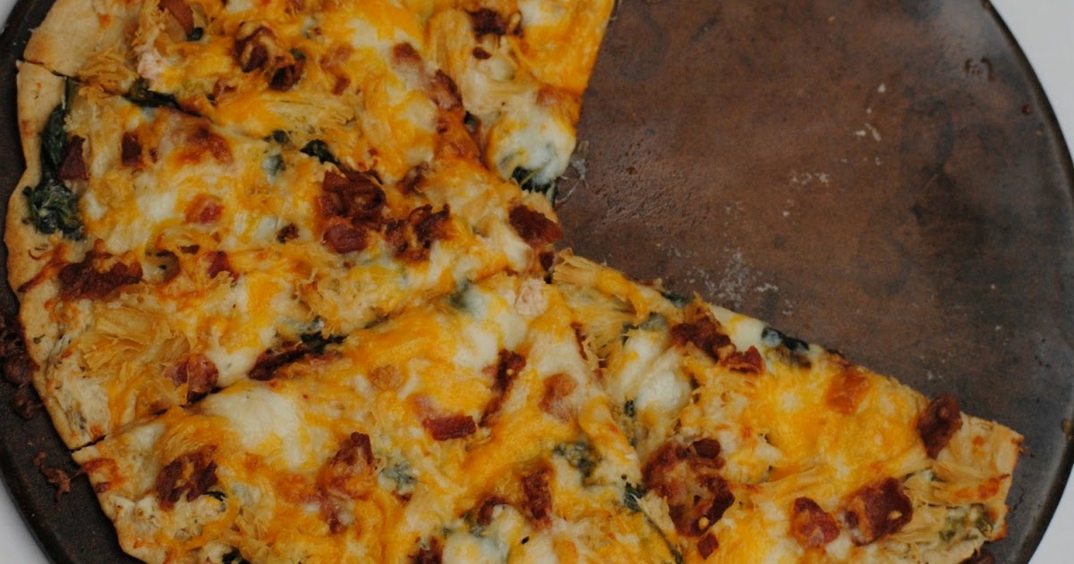 The Farm Girl Recipes Flatbread Spinach Bacon Chicken Pizza