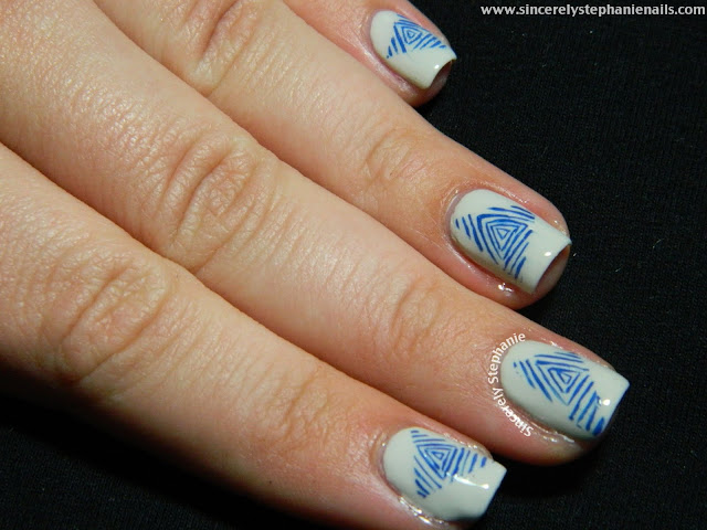 triangle nail art