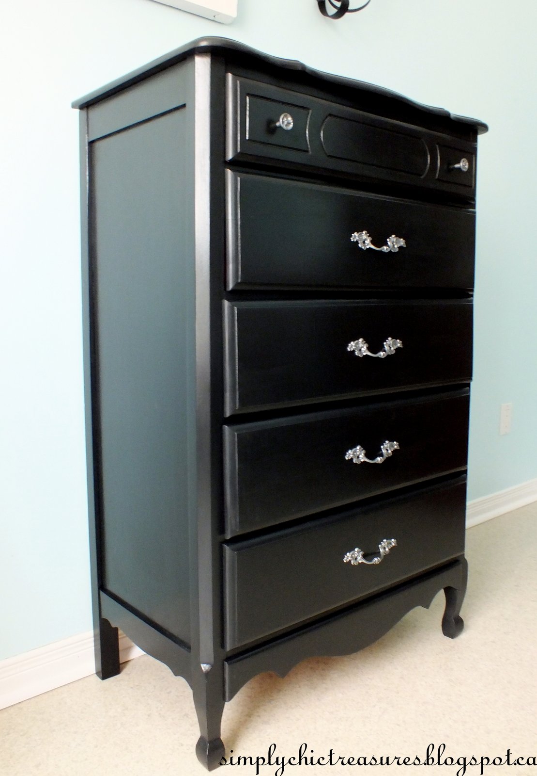 Simply Chic Treasures A Black French Provincial Dresser For Hannah