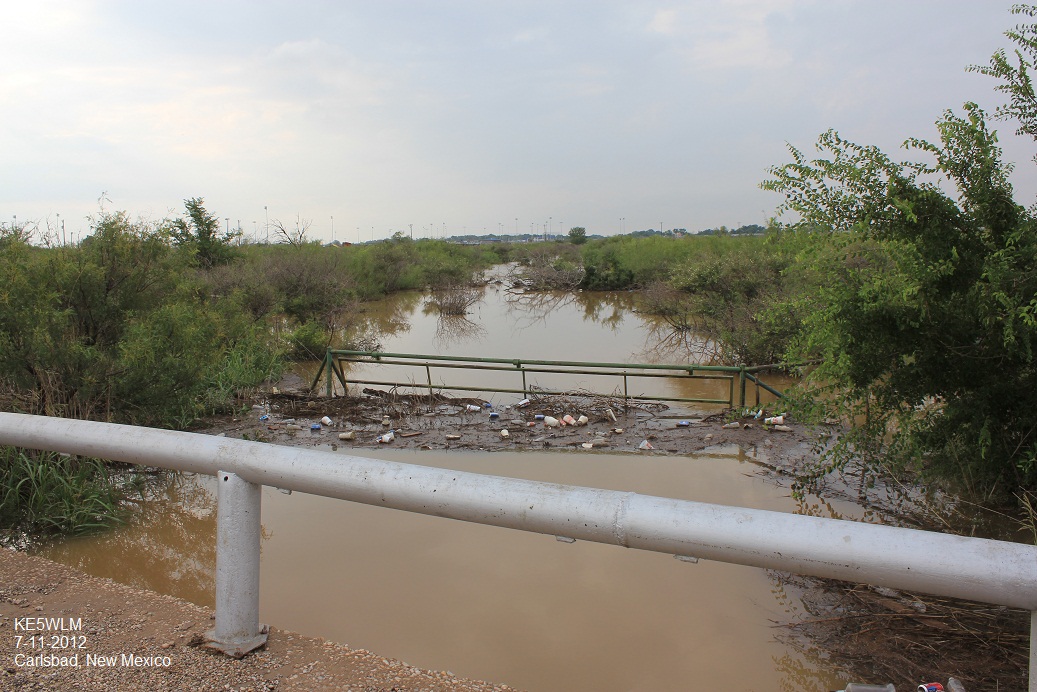 More Photos Of Arroyo Flooding In Carlsbad, NM.