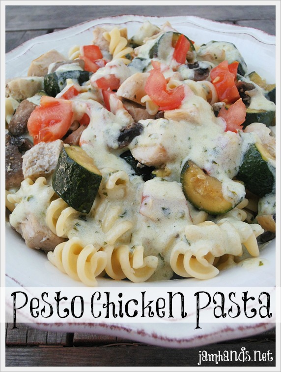 Jam Hands Pesto Chicken Pasta