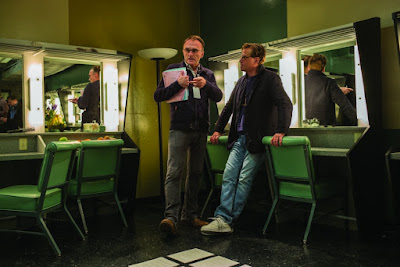 Image of Danny Boyle on the set of Steve Jobs
