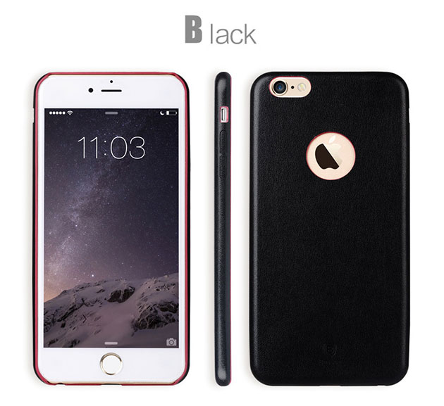 147043 เคสหนัง iPhone 6 Plus และ 6s Plus สีดำ
