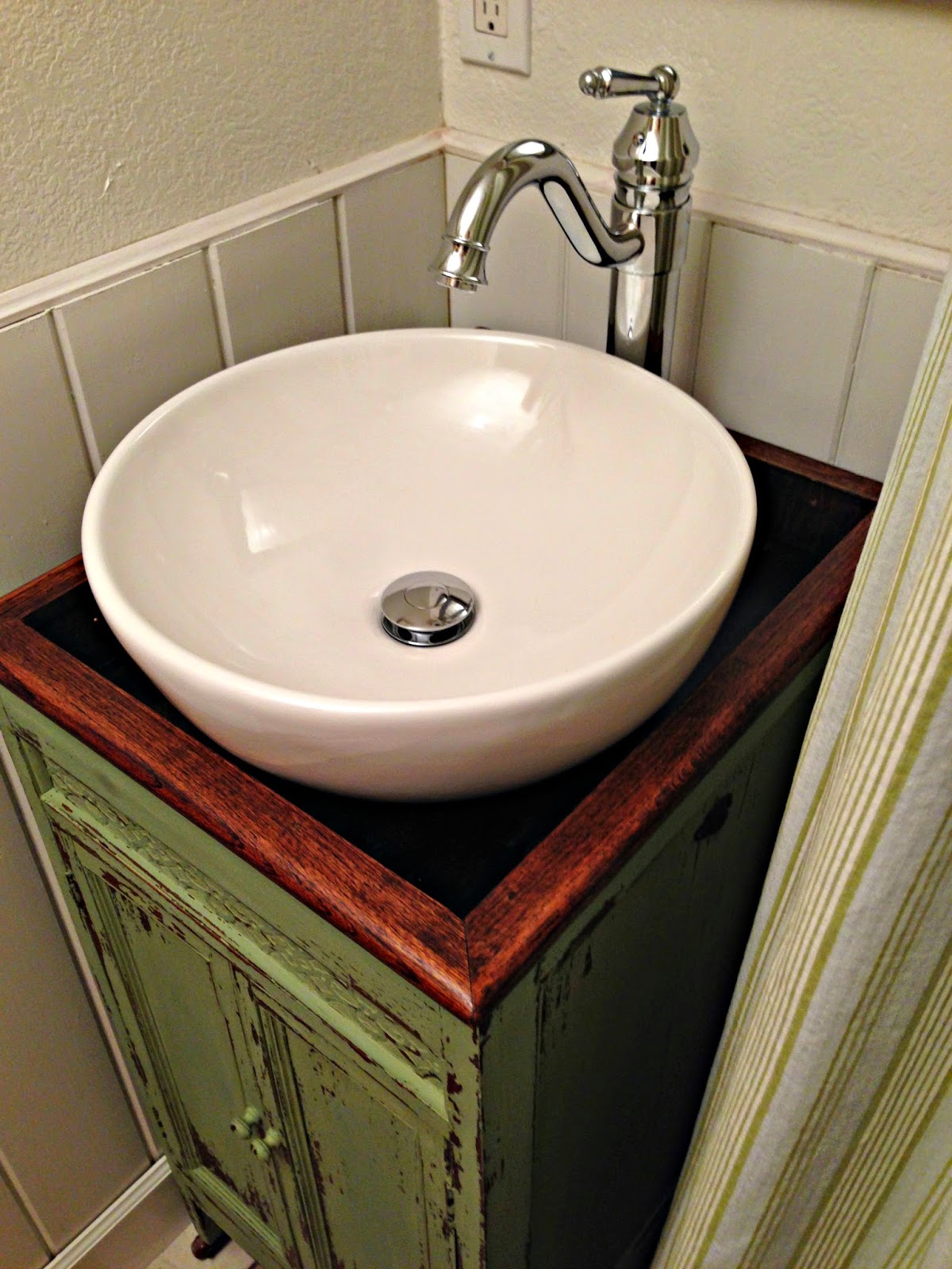 Blue Roof Cabin Victrola To Vanity Cabinet