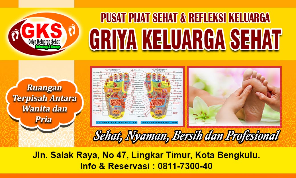 Alamat Griya Keluarga Sehat (GKS) Bengkulu - Reflexology & Massage.