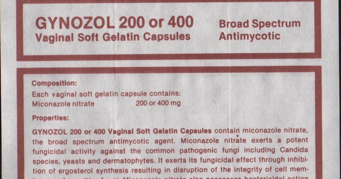 Drug Pamphlet GYNOZOL