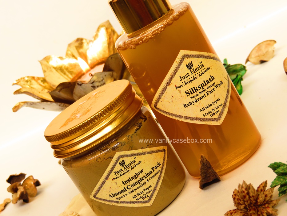 Just Herbs Neem Bitter Orange Face Wash And Almond Complexion Face Pack