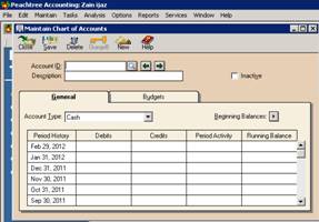 How To Create Chart Of Accounts In Peachtree