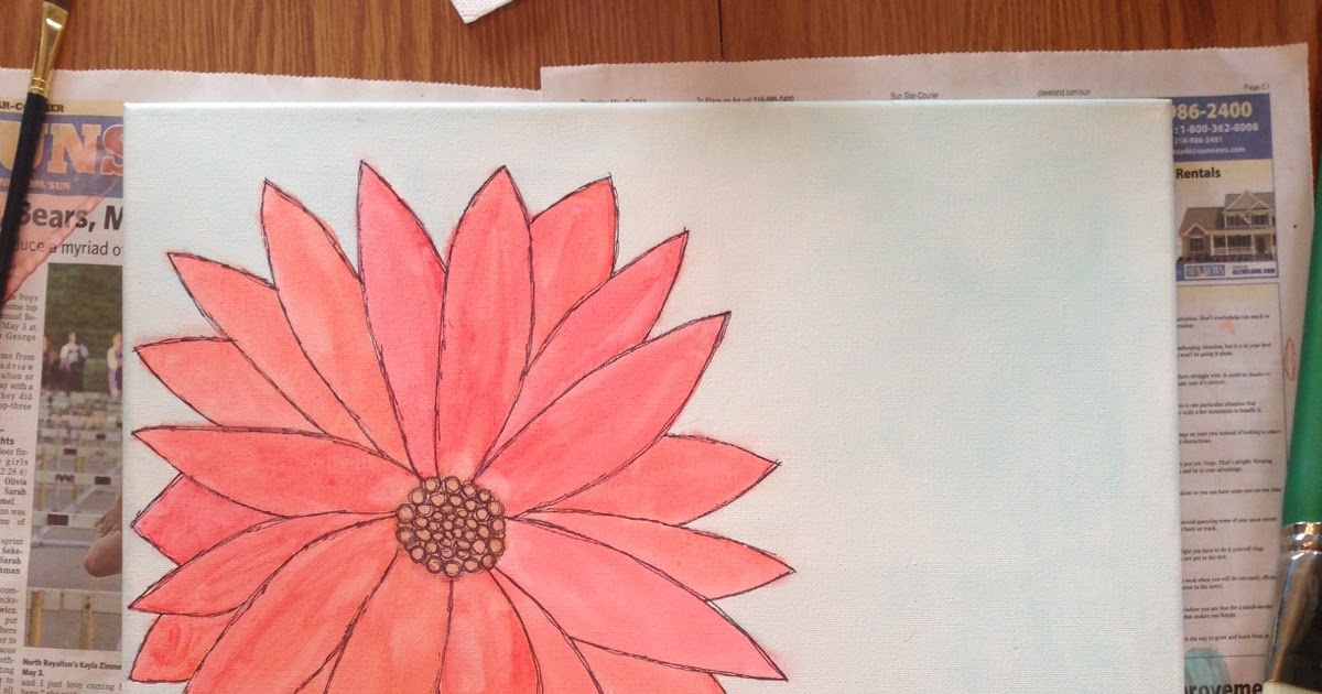 I Wanna Major in Crafts: Watercolor and Sharpie Flowers