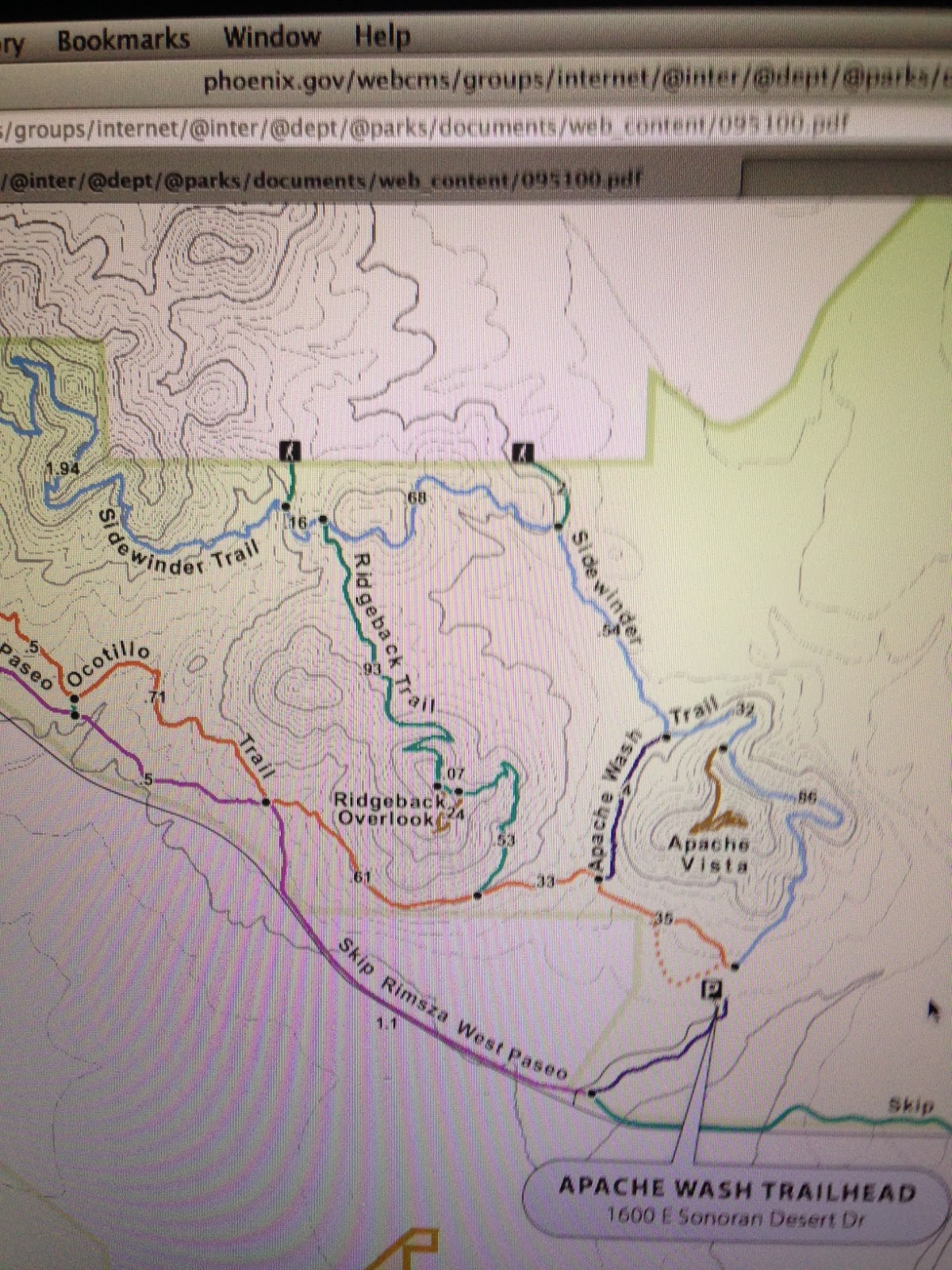 Apache Wash Trailhead Map 50 Hikes In My 50Th Year: Hike #25 - Sonoran Preserve Apache Wash -  Ocotillo/Ridgerunner Phoenix Az