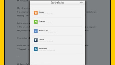 Markdown editor Byword updated for iOS devices, now lets you post directly on WordPress, Blogger and Tubmler