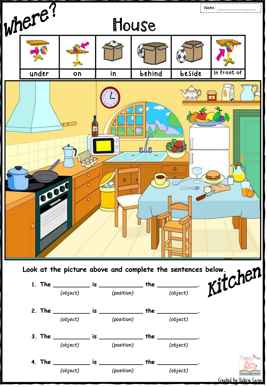 Preposition Picture Worksheets For - Miss Val 233 Rie House preposition picture worksheets for miss val 233 rie house