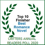 2020 Critters Annual Poll Top 10 Finish Best Romance Novel Award